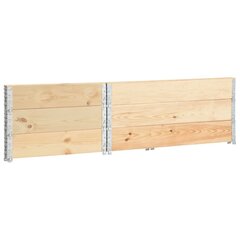 vidaXL Kuormalavan reunukset 3 kpl 100x150 cm täysi mänty hinta ja tiedot | Puutarhatyökalut | hobbyhall.fi