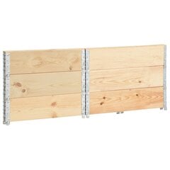 vidaXL Kuormalavan reunukset 3 kpl 100x100 cm täysi mänty hinta ja tiedot | Puutarhatyökalut | hobbyhall.fi