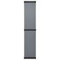 vidaXL Puutarhan varastokaappi 3 hyllyä harmaa ja musta 34x40x168 cm hinta ja tiedot | Piharakennukset | hobbyhall.fi