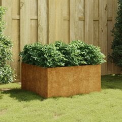 vidaXL Kukkalaatikko 80x80x40 cm Corten teräs hinta ja tiedot | Kukkalaatikot | hobbyhall.fi