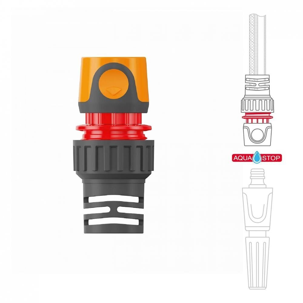 Letkun liitin aquastop/3/4" dwc 2519, Daewoo hinta ja tiedot | Puutarhaletkut, kastelukannut ja muut kastelutarvikkeet | hobbyhall.fi