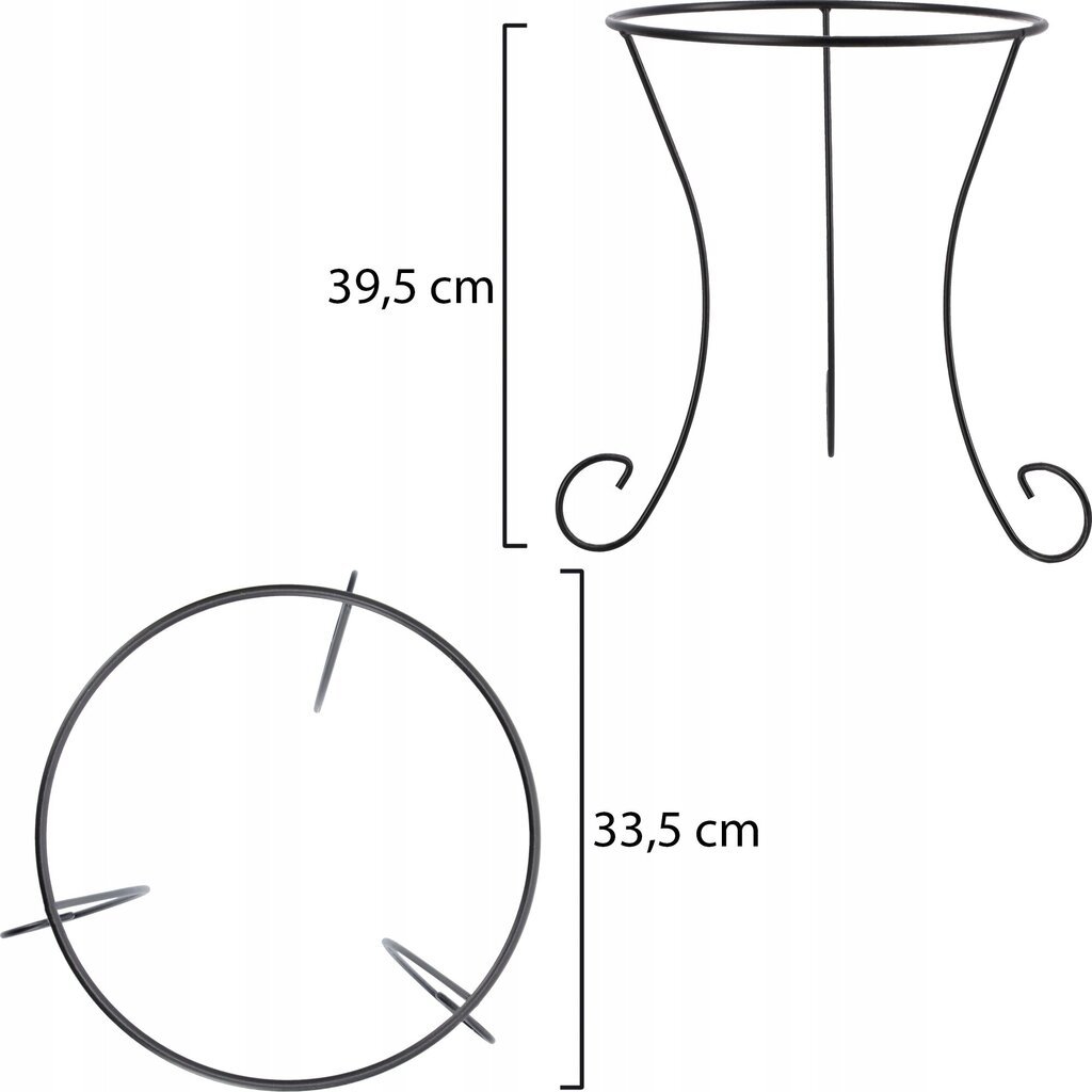 Metallinen kukkateline kukkaruukkuihin, 40 cm hinta ja tiedot | Kukkalaatikot | hobbyhall.fi