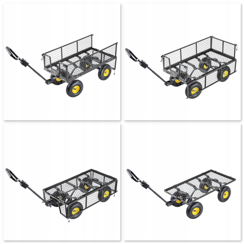 Puutarhavaunu, Kottikärryt, Kuljetusperävaunu, 300 kg, Suojapeitteellä, Iso hinta ja tiedot | Puutarhatyökalut | hobbyhall.fi