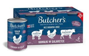 Butcher's Original su jautiena, ėriena ir vištiena, 6x400 g hinta ja tiedot | Koiran märkäruoka | hobbyhall.fi