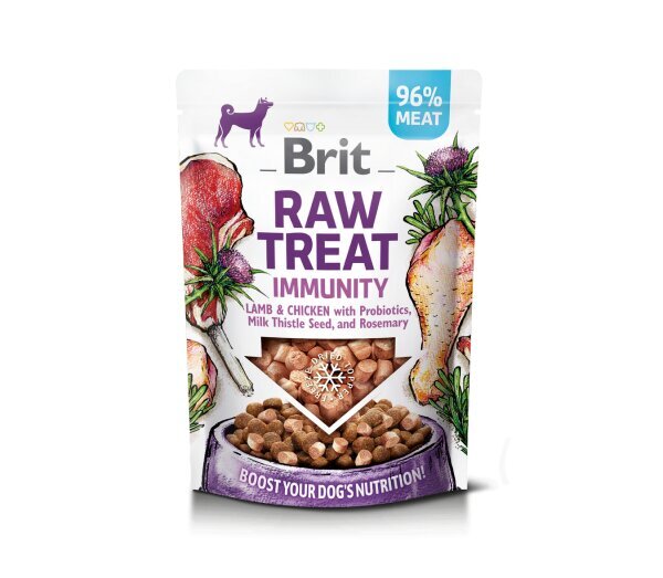 Brit Dog Raw Immunity Lamb&Chicken koiran herkku, 40 g x 6 hinta ja tiedot | Koiran herkut | hobbyhall.fi