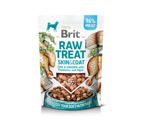 Brit Dog Raw Skin&Coat Fish&Chicken herkku koirille, 40 g x 6 hinta ja tiedot | Koiran herkut | hobbyhall.fi
