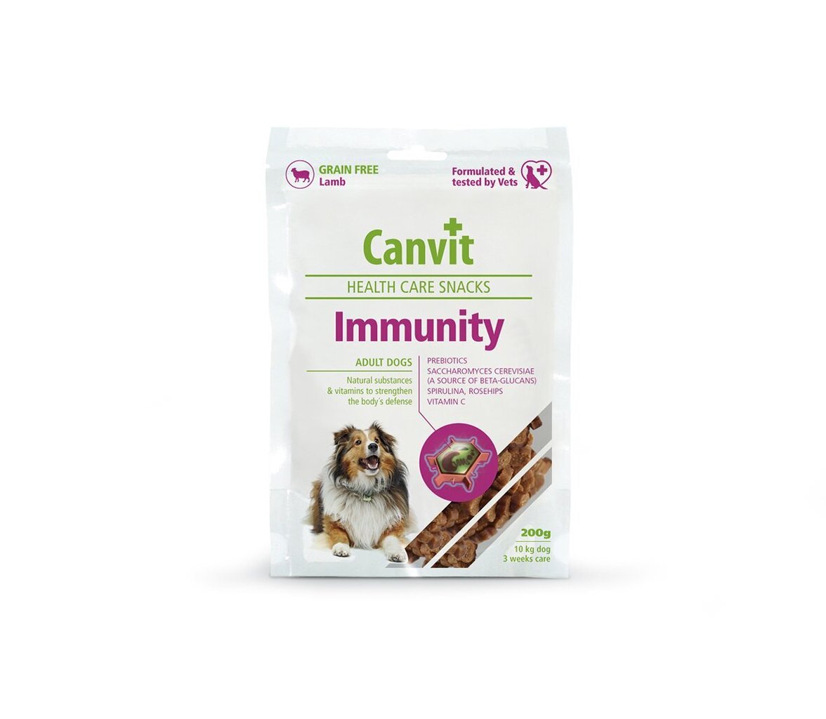 Canvit Immunity herkut koirille immuunijärjestelmän vahvistamiseksi, 200 g x 4 hinta ja tiedot | Koiran herkut | hobbyhall.fi