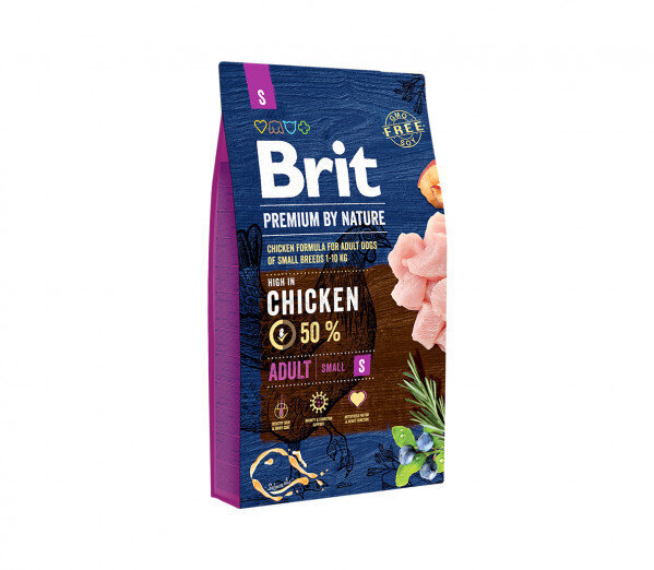 Brit Premium By Nature Adult S kuivaruoka koirille, 1 kg hinta ja tiedot | Koiran kuivaruoka | hobbyhall.fi