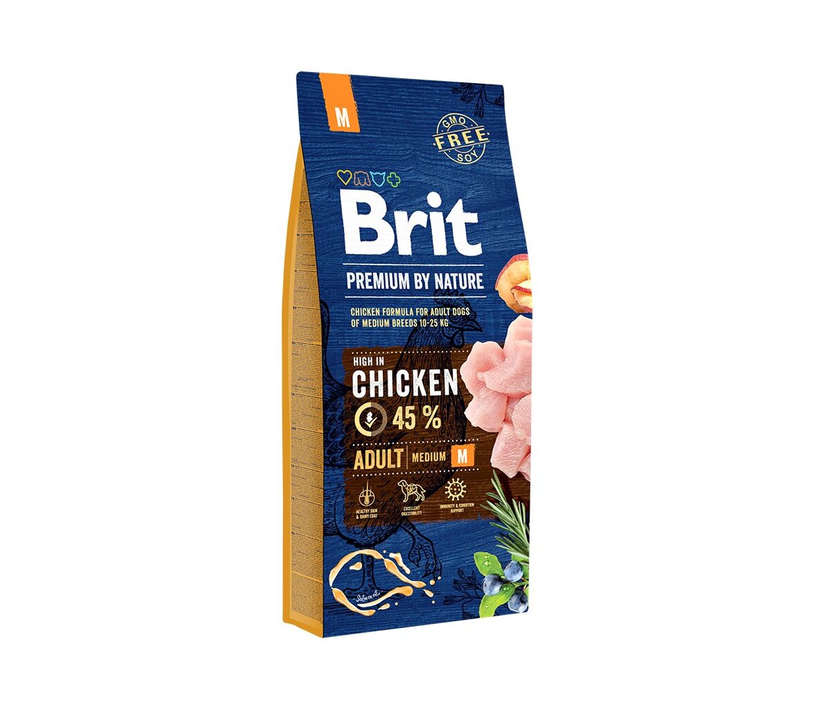 Brit Premium By Nature Adult M kuivaruoka koirille, 3 kg hinta ja tiedot | Koiran kuivaruoka | hobbyhall.fi