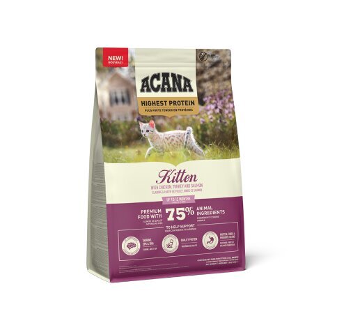 Acana Highest Protein Kitten viljaton kissan kuivaruoka, 1,8 kg hinta ja tiedot | Kissan kuivaruoka | hobbyhall.fi