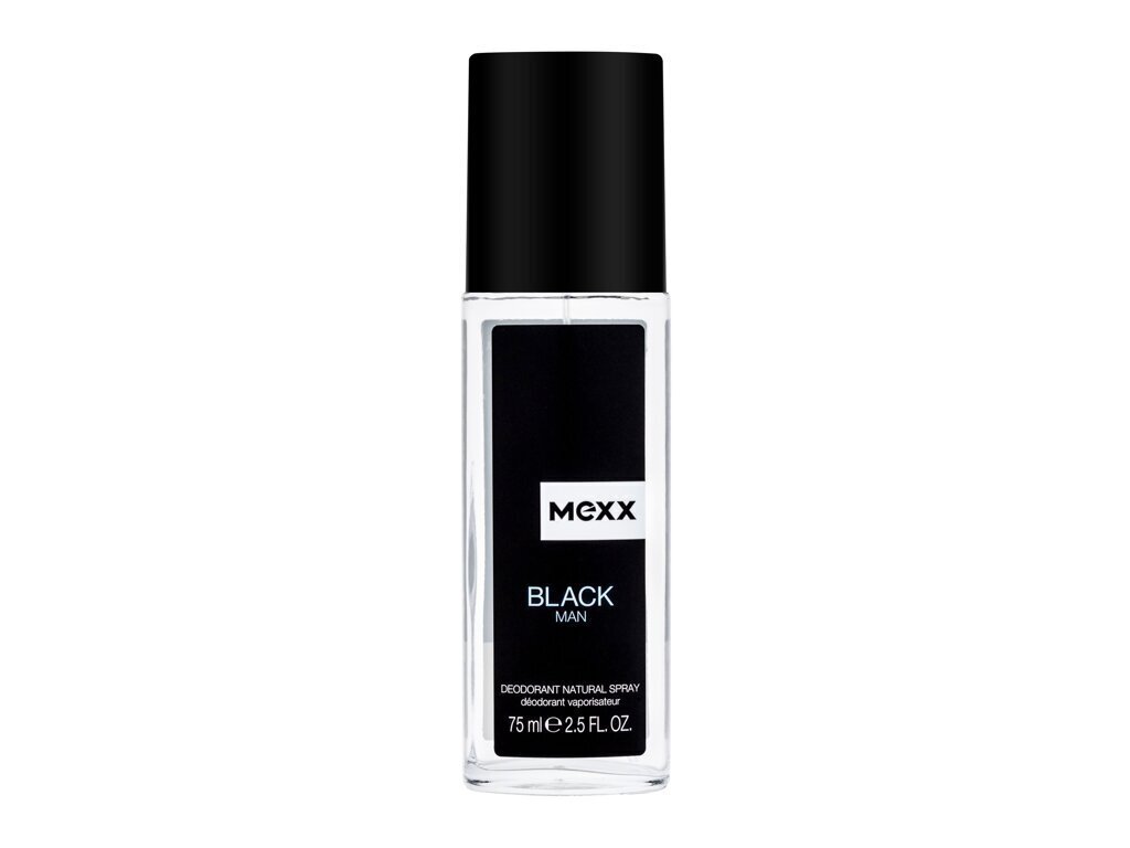 Deodoranttisuihke Mexx Black Man Deo, 75 ml hinta ja tiedot | Deodorantit | hobbyhall.fi