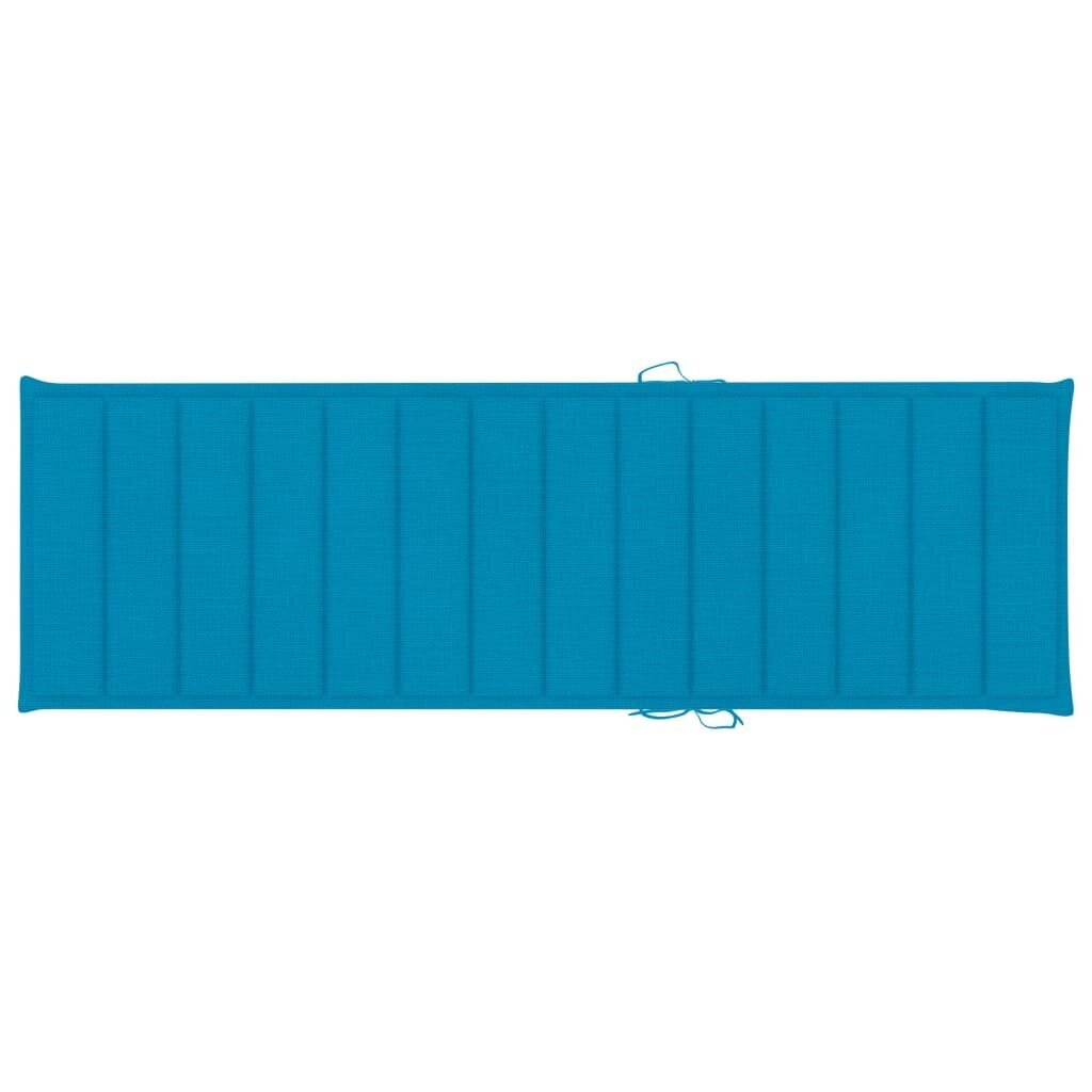 Aurinkotuolipatja, 200x70x4 cm, sininen hinta ja tiedot | Istuintyynyt, pehmusteet ja päälliset | hobbyhall.fi