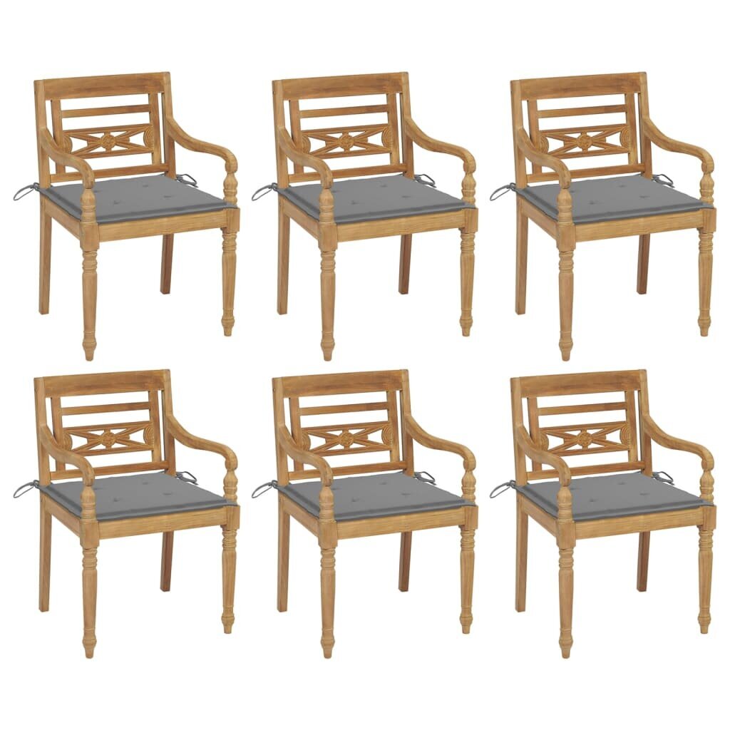 Batavia tuolit tyynyillä, 6 kpl hinta ja tiedot | Puutarhatuolit | hobbyhall.fi