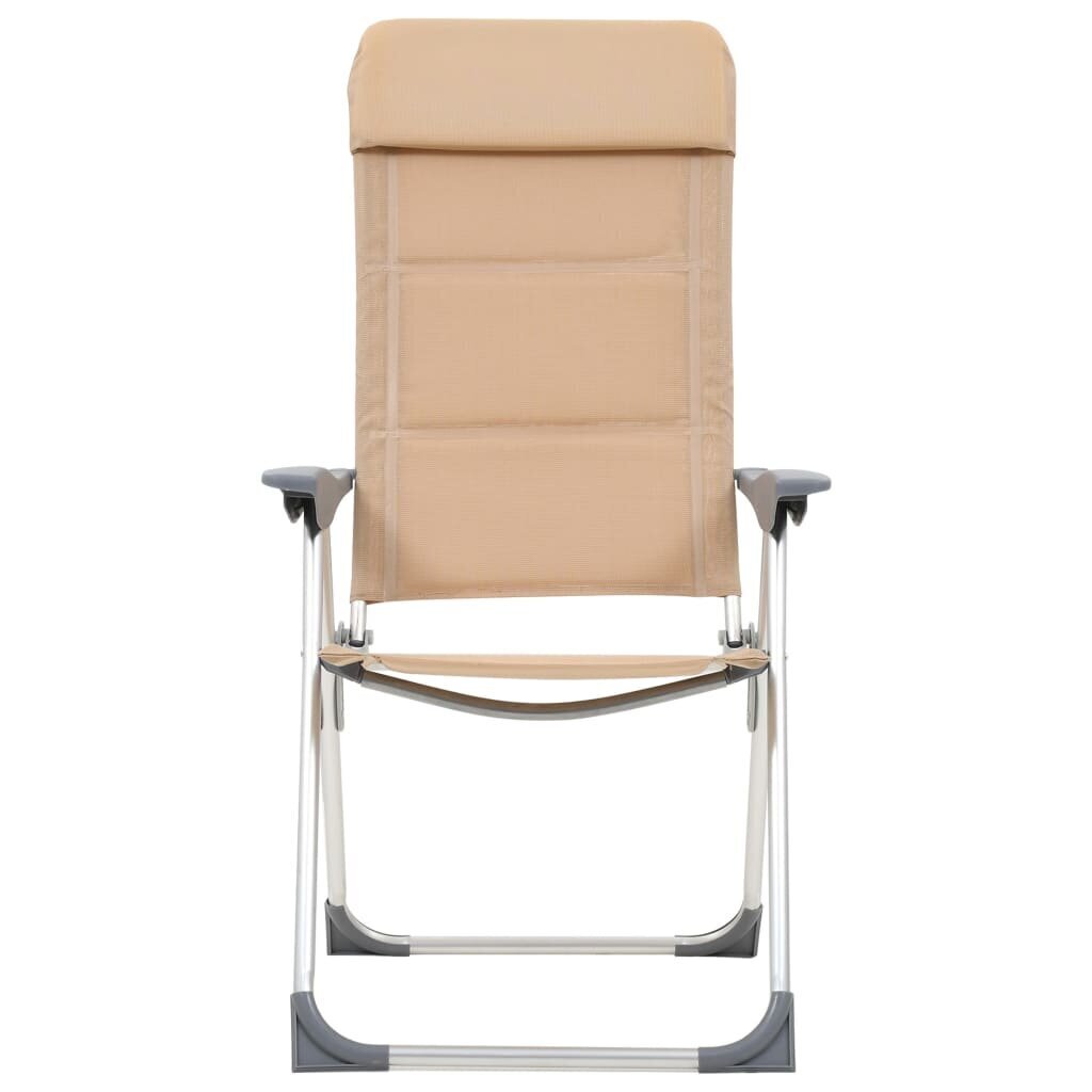 Leirintätuoli, beige, 58x69x111 cm, 2 kpl hinta ja tiedot | Retkeilyvarusteet | hobbyhall.fi