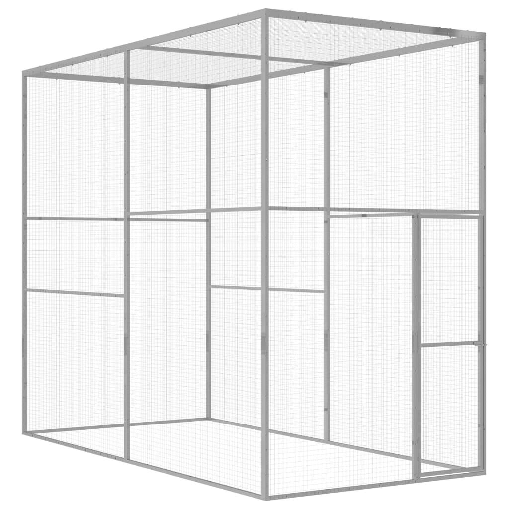 Häkki kissoille, 3x1,5x2,5m, galvanoitu teräs hinta ja tiedot | Pieneläinten häkit ja tarvikkeet | hobbyhall.fi