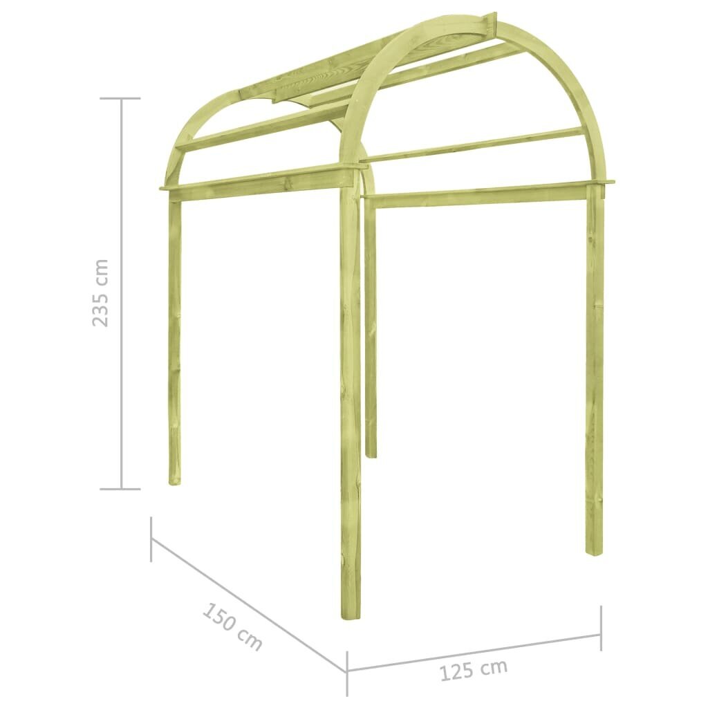 Trelliskaari, 125x150x235 cm hinta ja tiedot | Kukkatelineet ja kukkapöydät | hobbyhall.fi