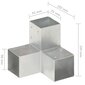 Napaliittimet, 4 kpl, 91x91mm, metallia, Y-muotoinen hinta ja tiedot | Aidat ja tarvikkeet | hobbyhall.fi