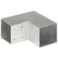 Napaliittimet, 4 kpl, 101x101mm, metallia, L-muotoinen hinta ja tiedot | Aidat ja tarvikkeet | hobbyhall.fi