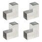 Napaliittimet, 4 kpl, 101x101mm, metallia, L-muotoinen hinta ja tiedot | Aidat ja tarvikkeet | hobbyhall.fi