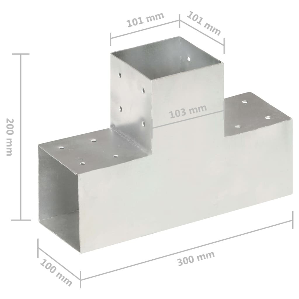 Napaliitokset, 4 kpl, 101x101 mm hinta ja tiedot | Aidat ja tarvikkeet | hobbyhall.fi