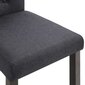 Ruokailuhuoneen tuolit, 2 kpl, tummanharmaa, kangasta hinta ja tiedot | Ruokapöydän tuolit | hobbyhall.fi