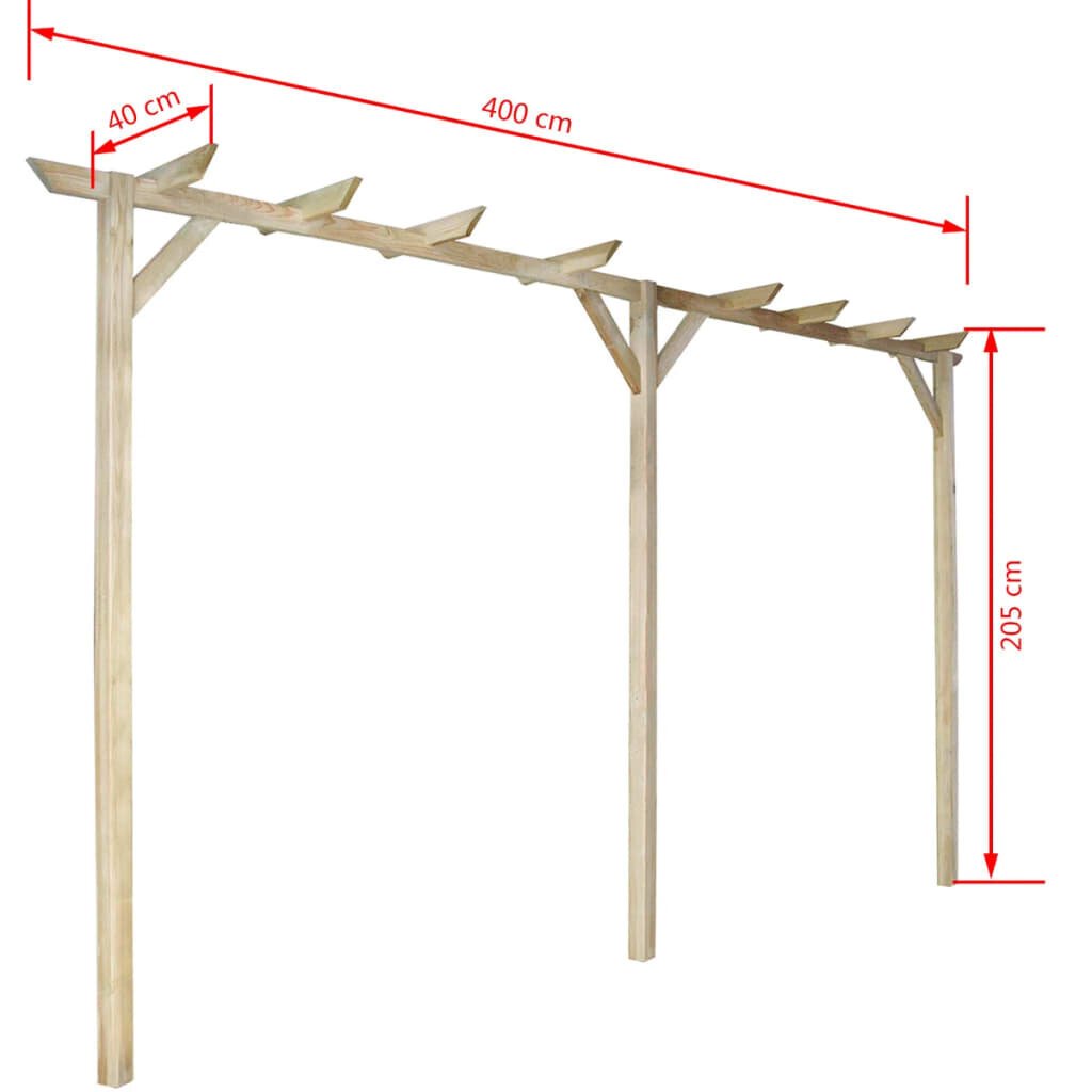 Pergola, 400x40x205cm hinta ja tiedot | Kukkatelineet ja kukkapöydät | hobbyhall.fi