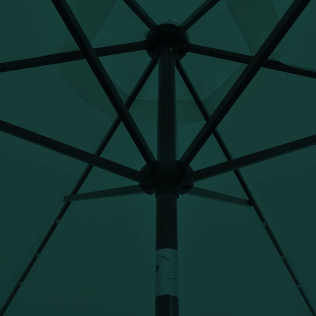LED ulkosateenvarjo 247 cm, vihreä hinta ja tiedot | Aurinkovarjot ja markiisit | hobbyhall.fi