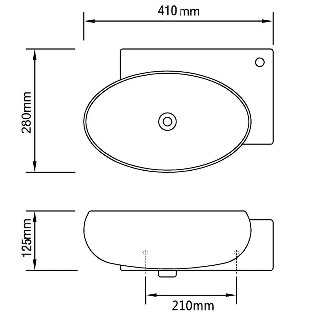 Keraaminen pesuallas 140698 hinta ja tiedot | Pesualtaat | hobbyhall.fi