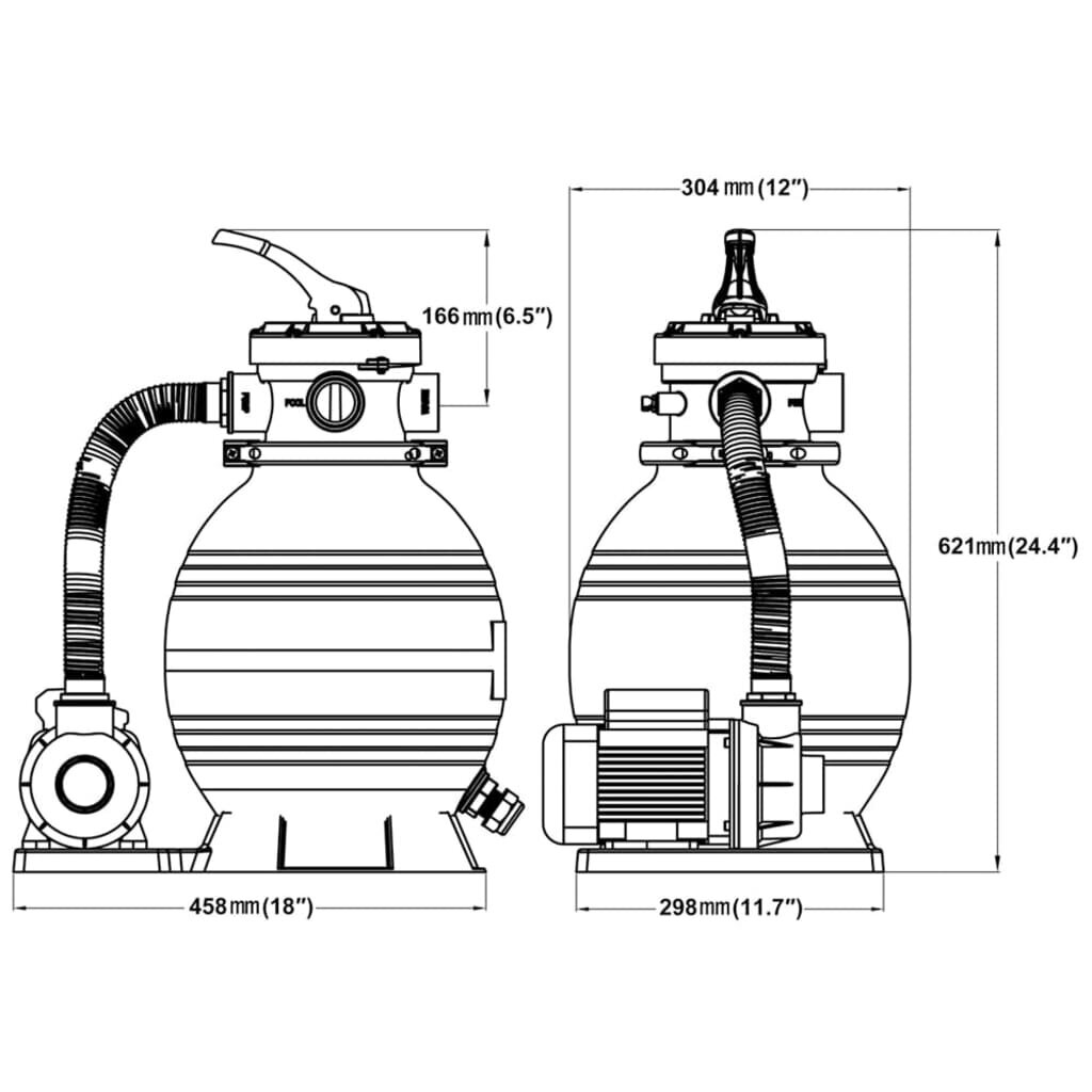 Hiekkasuodatin pumpulla, 400 W hinta ja tiedot | Uima-altaan suodattimet | hobbyhall.fi