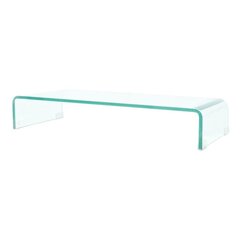 TV-taso/näyttökorkeus, kirkas lasi, 80x30x13 cm hinta ja tiedot | TV-tasot | hobbyhall.fi