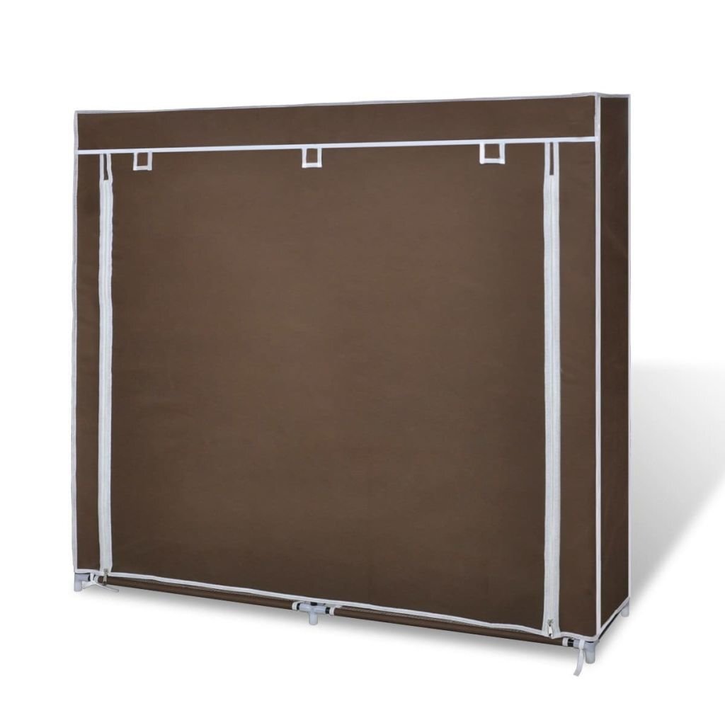 Kangaskaappi kengille 115 x 28 x 110 cm, suljettava, ruskea hinta ja tiedot | Kenkäkaapit ja -hyllyt | hobbyhall.fi