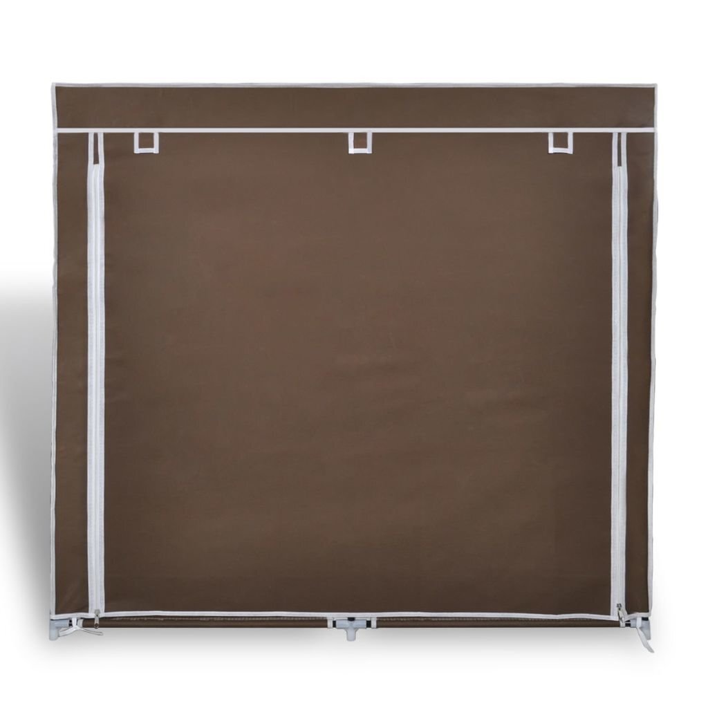 Kangaskaappi kengille 115 x 28 x 110 cm, suljettava, ruskea hinta ja tiedot | Kenkäkaapit ja -hyllyt | hobbyhall.fi