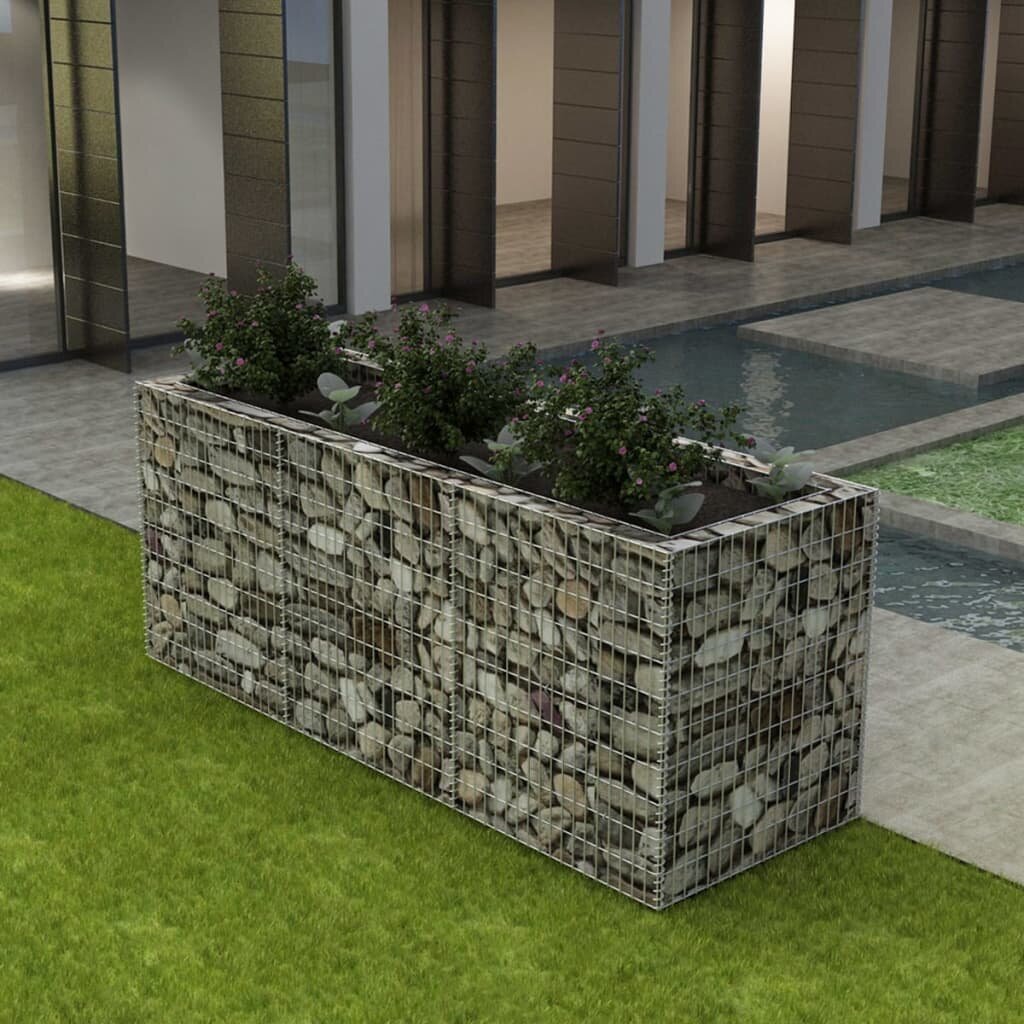 Gabion-astia, teräs, 270x90x100 cm hinta ja tiedot | Kukkaruukut | hobbyhall.fi