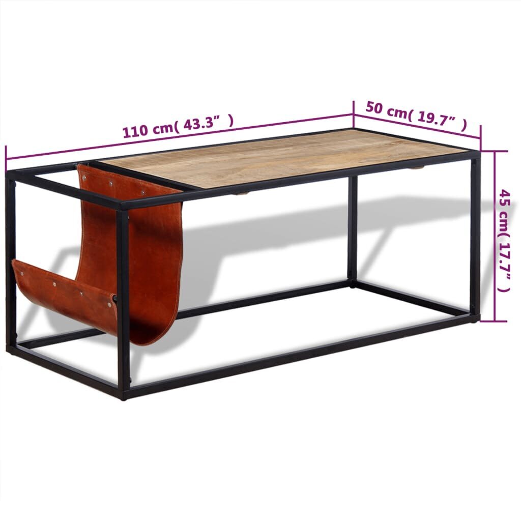 Sohvapöytä, ruskea/musta hinta ja tiedot | Sohvapöydät | hobbyhall.fi