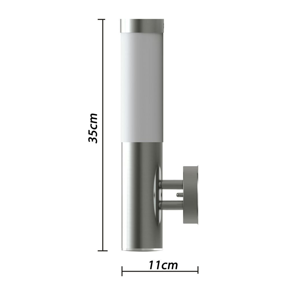 Seinävalaisin ulko- ja sisäkäyttöön, ruostumaton teräs 11 x 35 hinta ja tiedot | Puutarha- ja ulkovalot | hobbyhall.fi