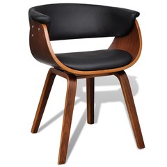 Ruokailuhuoneen tuolit, 2 kpl, keinonahka, ruskea hinta ja tiedot | Ruokapöydän tuolit | hobbyhall.fi