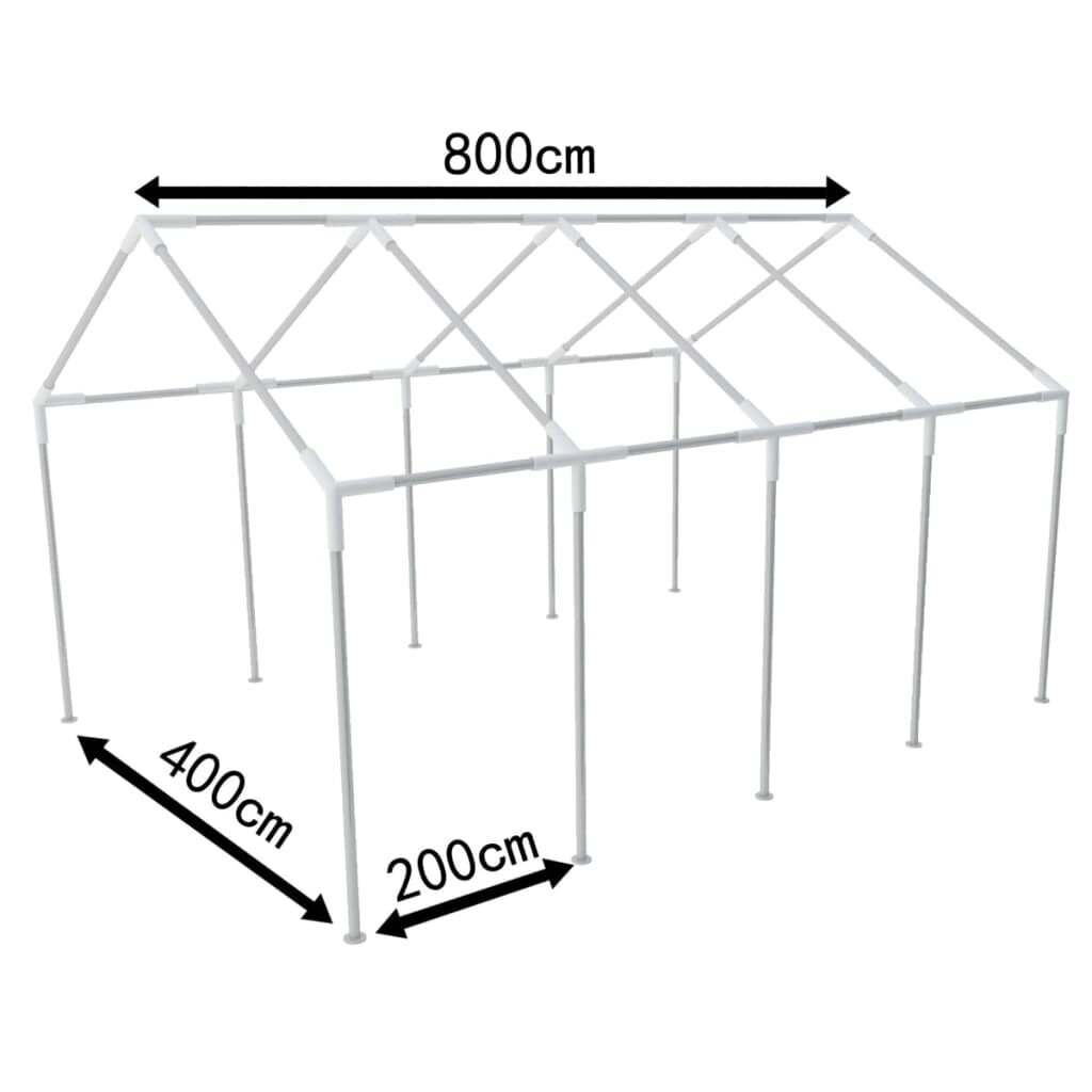 Tapahtumateltan teräsrunko 8 x 4 m hinta ja tiedot | Puutarhapaviljongit | hobbyhall.fi