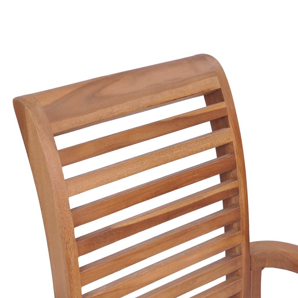 Ruokapöydän tuolit tyynyillä, 8 kpl, ruskea hinta ja tiedot | Puutarhatuolit | hobbyhall.fi