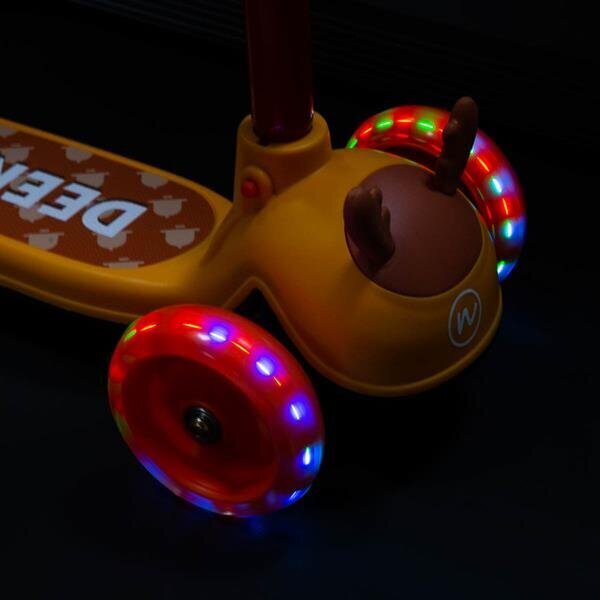 Lasten skootteri NILS FUN HLB02 Deer Scooter, oranssi hinta ja tiedot | Potkulaudat | hobbyhall.fi