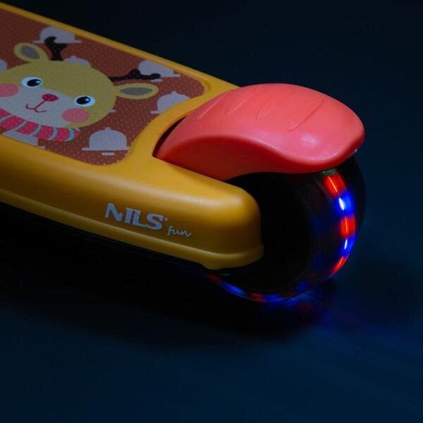 Lasten skootteri NILS FUN HLB02 Deer Scooter, oranssi hinta ja tiedot | Potkulaudat | hobbyhall.fi