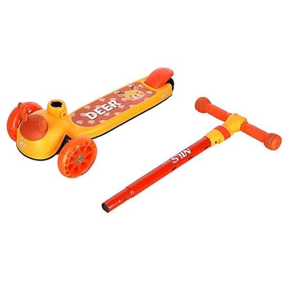 Lasten skootteri NILS FUN HLB02 Deer Scooter, oranssi hinta ja tiedot | Potkulaudat | hobbyhall.fi