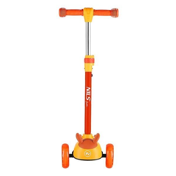 Lasten skootteri NILS FUN HLB02 Deer Scooter, oranssi hinta ja tiedot | Potkulaudat | hobbyhall.fi