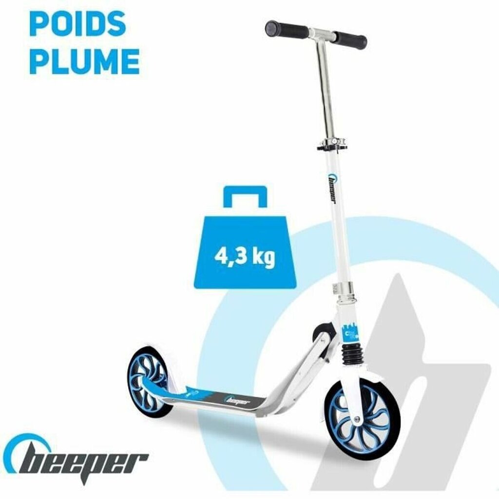 Scooter Beeper, valkoinen/sininen hinta ja tiedot | Potkulaudat | hobbyhall.fi