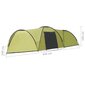 vidaXL Retkeilyteltta iglu 650x240x190cm 8 henkilöä vihreä hinta ja tiedot | Teltat | hobbyhall.fi