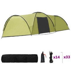 vidaXL Retkeilyteltta iglu 650x240x190cm 8 henkilöä vihreä hinta ja tiedot | Teltat | hobbyhall.fi