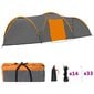 vidaXL Retkeilyteltta iglu 650x240x190 cm 8 henkilöä harmaa ja oranssi hinta ja tiedot | Teltat | hobbyhall.fi