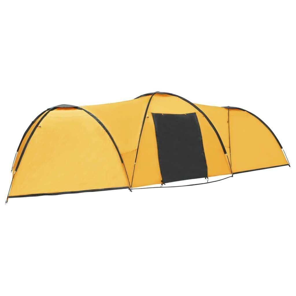 vidaXL Retkeilyteltta iglu 650x240x190 cm 8 henkilöä keltainen hinta ja tiedot | Teltat | hobbyhall.fi