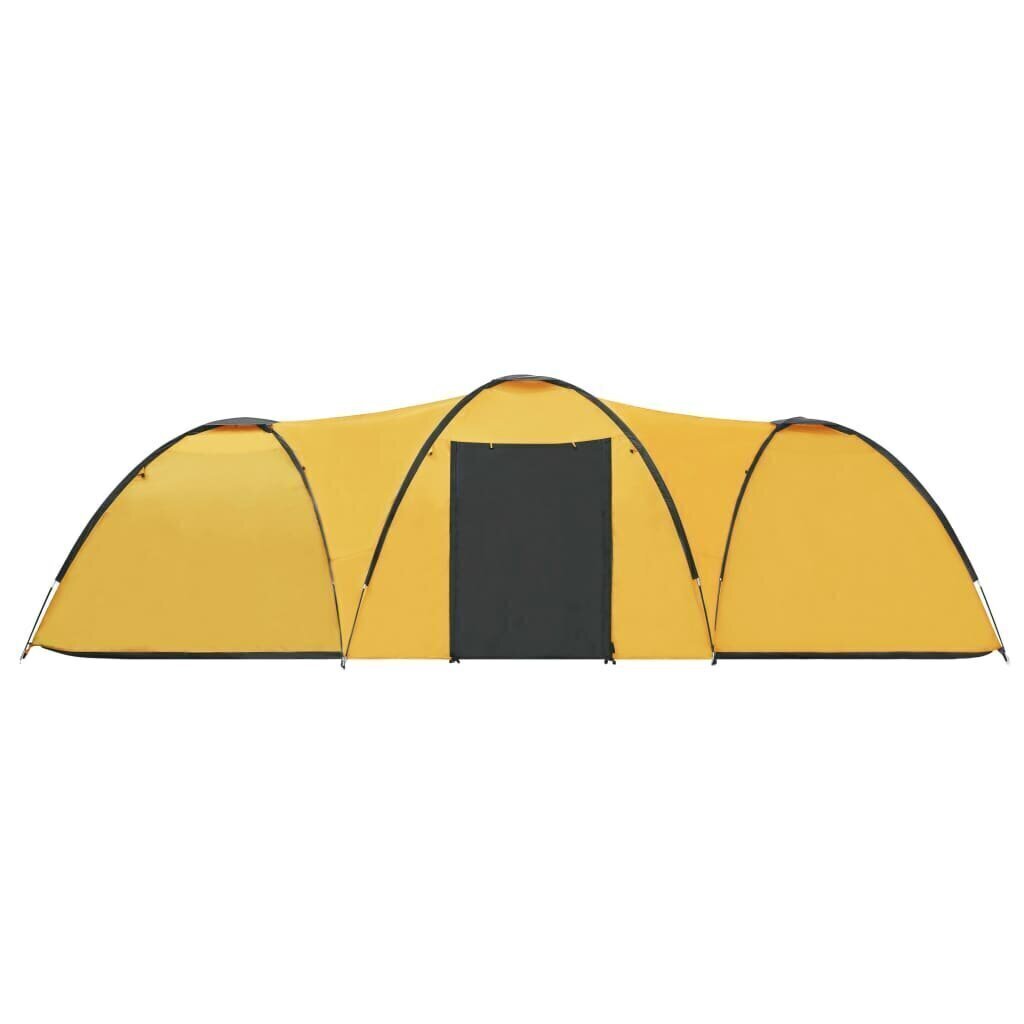 vidaXL Retkeilyteltta iglu 650x240x190 cm 8 henkilöä keltainen hinta ja tiedot | Teltat | hobbyhall.fi