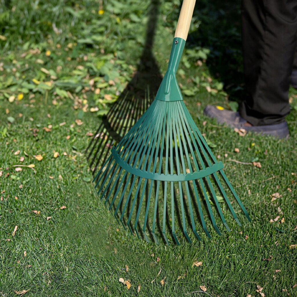 Fan Rake metallinauhalla ja kahvalla hinta ja tiedot | Puutarhatyökalut | hobbyhall.fi