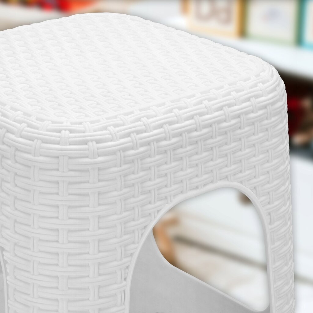 Keittiöjakkara Rattan White 4 kpl hinta ja tiedot | Ruokapöydän tuolit | hobbyhall.fi